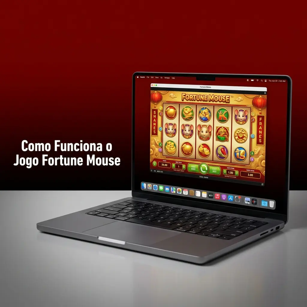Jogo Fortune Mouse em grid 4x4 com símbolos agrupados, multiplicadores e rato da sorte como símbolo principal