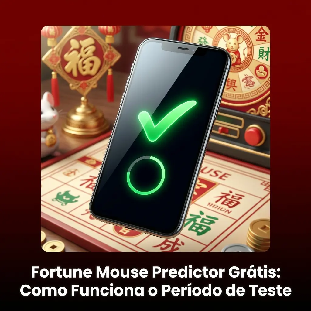 Tela do Fortune Mouse Predictor com período de teste gratuito e sugestões de apostas baseadas em dados